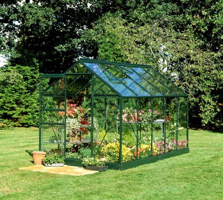 Popular 106  (6,3 m2; 1,93 x 3,19 m) grūdintas stiklas, žalias su pamatu