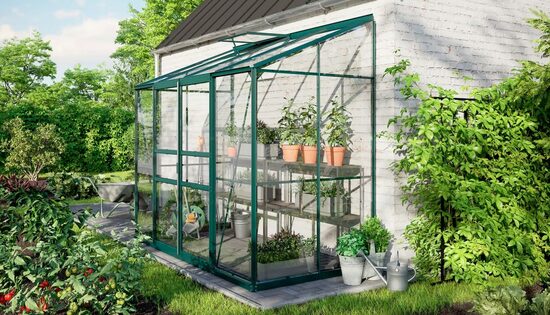 Ida 3300 žalias (3,3 m2; 1,3 x 2,57 m)  paprastu stiklu + pamatas