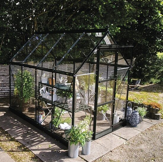 ICON 6 (4,9 m2; 1,93 x 2,55 m) stiklinis šiltnamis su pamatu