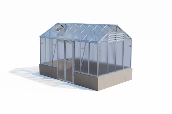 Stiklionis šiltnamis VERSO J 4 su pakeltu pamatu