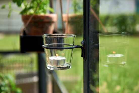 Žvakidė su laikikliu arbatinėms žvakėms 2 vnt (F04852)