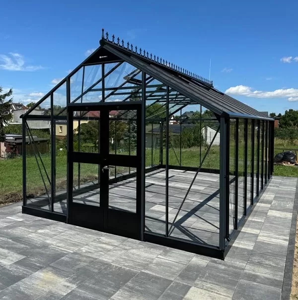 🌿 Sumontuotas erdvus Gartner 21,4 m² stiklinis šiltnamis